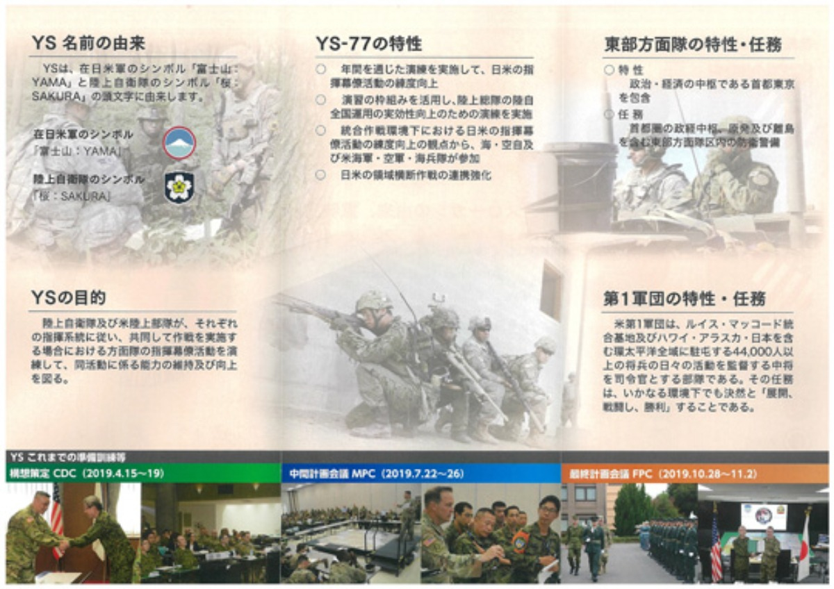 令和元年度日米共同方面隊指揮所演習YS-77研修報告 - 